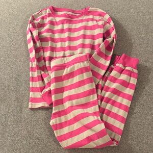 5/$15- Striped Pink and Cream Kids Pajamas